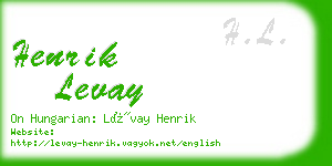 henrik levay business card